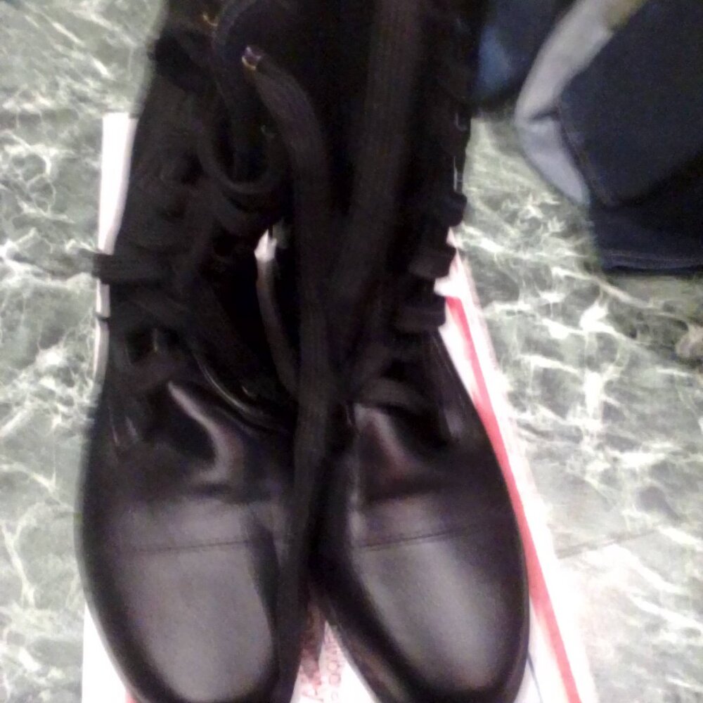 Black zip up boots